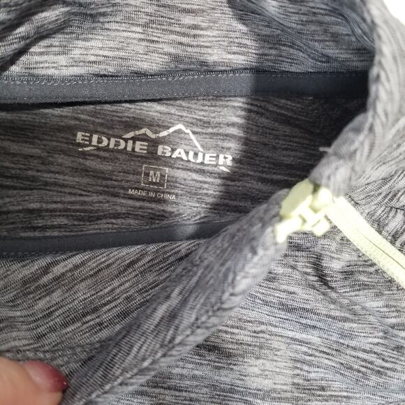 Eddie Bauer Top Womens Medium Long-Sleeve 1/4-Zip Gray Activewear - Picture 3 of 8
